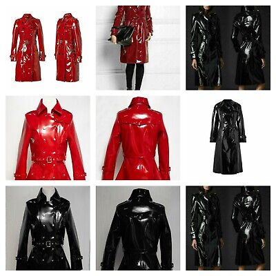 PVC Vinyl Women's Trench Coat All sizes Buttons and snaps