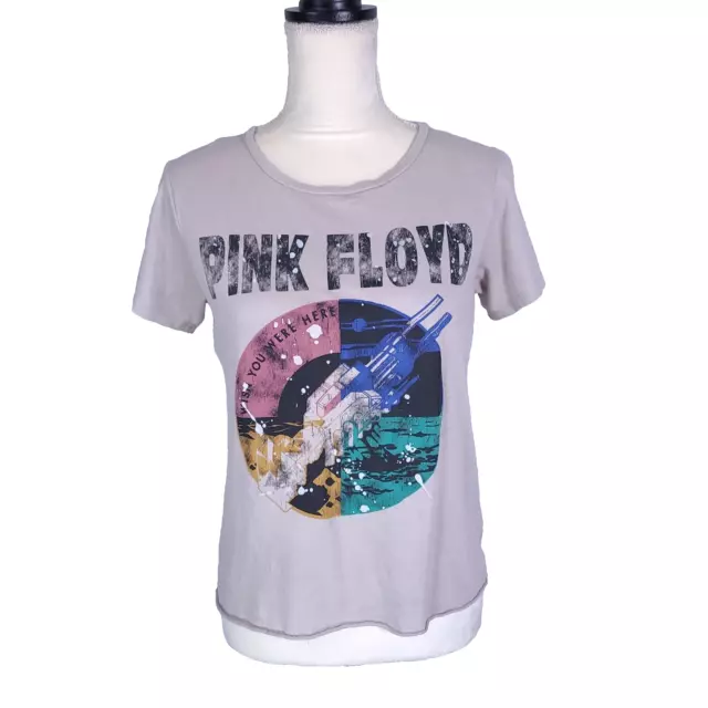 Pink Floyd Wish You Were Here Graphic Short Sleeve T Shirt Cotton Modal Woman SM