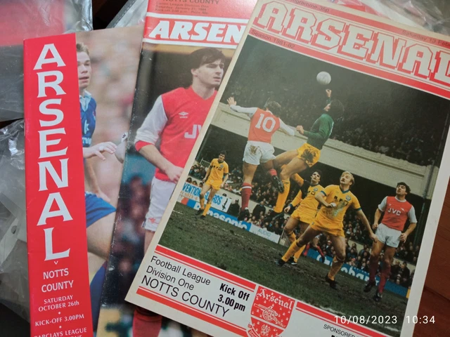 Arsenal Vs Notts County Football Programmes - Choose