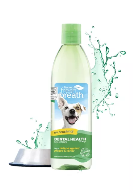 TropiClean Fresh Breath Dog Teeth Cleaning  Dental Care for Bad  Freshener Water