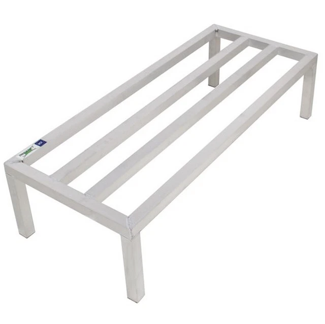 48" x 20" x 12" Commercial Kitchen Aluminum Dunnage Rack 1685 lb. Capacity NSF