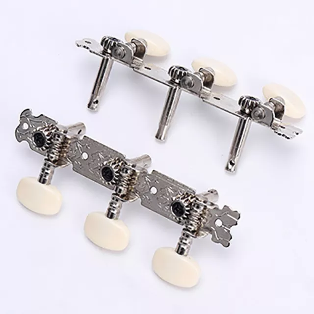 1Pair 3R3L Machine Heads Guitar String Tuning Pegs Keys Tuners With White Button