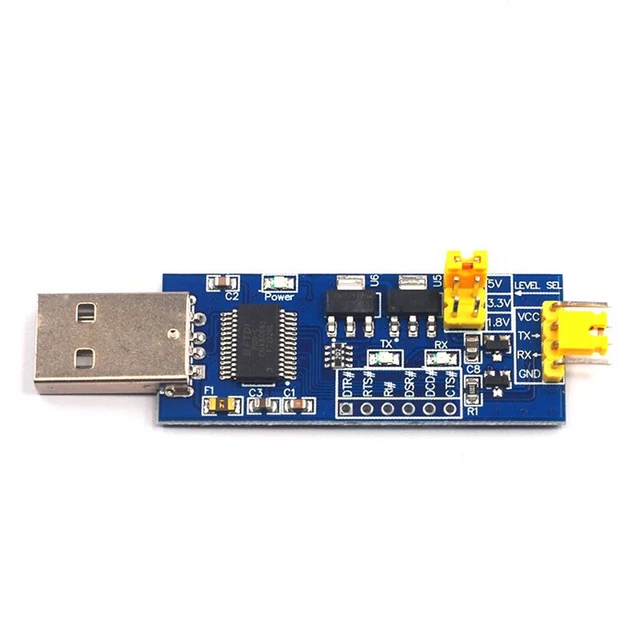 Usb Serial Module FT232RL USB TO TTL Serial Converter Module for 1.8V 3.3V 5V Level ...