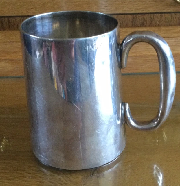 Vintage Hattons Sheffield 1/2 Pint Silver Plated Tankard/Mug