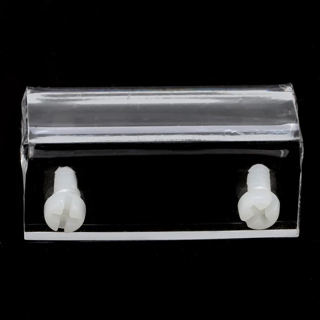 4 piezas Accesorio de soporte abrazadera con clip de acrílico cubierta de vidrio para acuario Fi NDE
