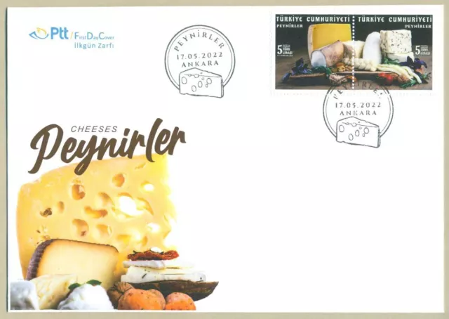 Turkey 2022 Mnh Fdc Old Local Cheeses (Konya) First Day Cover