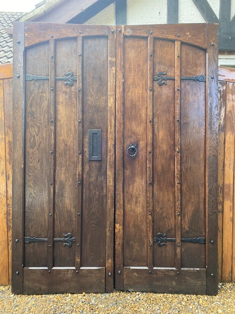 Oak Double Doors French Doors Antique Pair Of Doors Church Doors Gothic 8