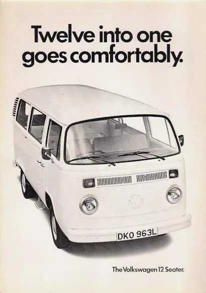 Volkswagen Transporter 12-Seater Minibus Bay Window 1972-73 UK Foldout Brochure