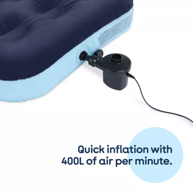 Electric Air Pump for Paddling Pool Fast Inflator Deflator Camp Air Bed Mattress 3