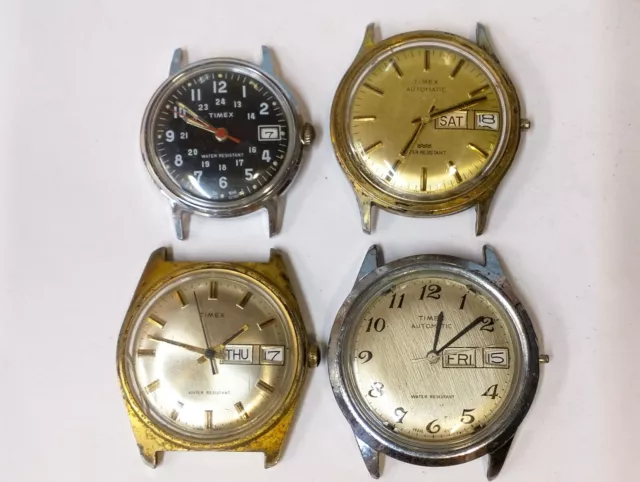 Timex 4 Pieza Lott Devanado & Automático Hombre No Trabajo, Propósito Relojes