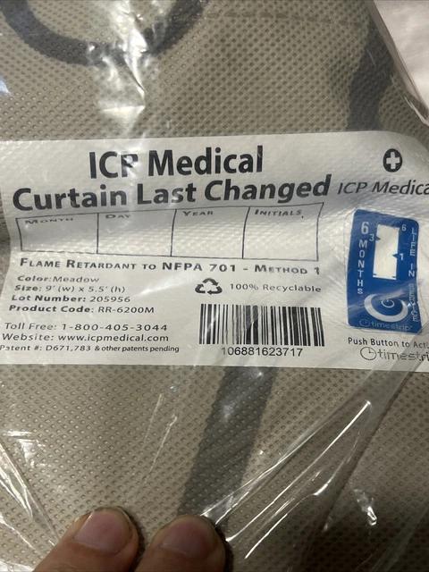 New ICP Medical ICP-6100BP Hospital Patient Privacy Curtain Meadow 66"x108"