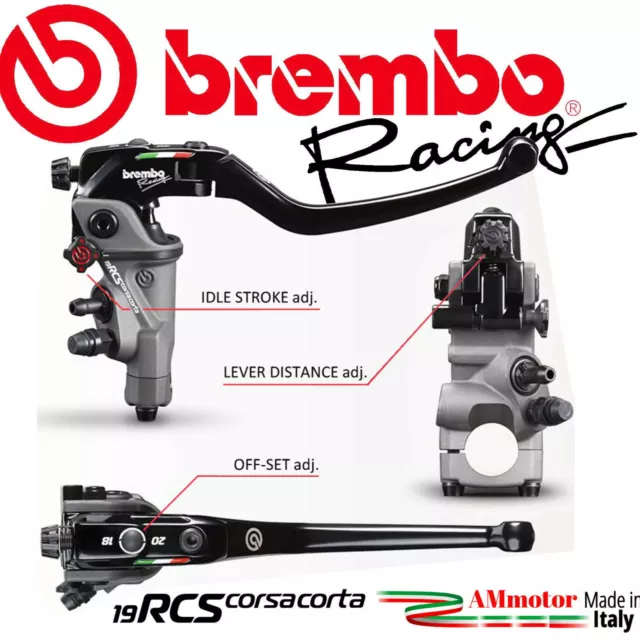 Brembo 19 RCS Corsa Corta Radial Bremspumpe Motorrad Radialpumpen Brake