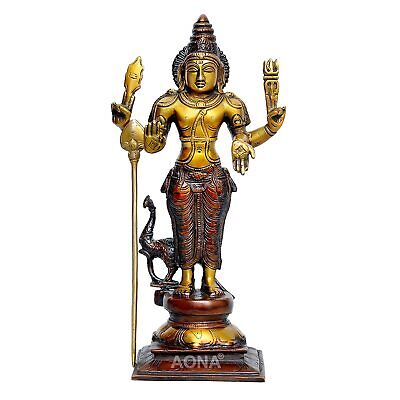 Lord Swami Kartikeya Ji/ Kartik Murugan Statue with Peacock Idol Figurine