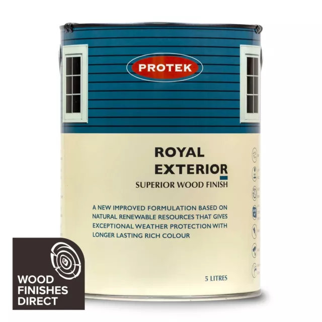 Protek Royal Exterior Paint - 125ml,1L, 2.5L & 5L - Protective Wood Paint