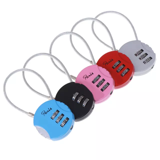 1Pc 3.7*9cm Mini 3 Digit Combination Travel Luggage Suitcase Code Lock Padl..x