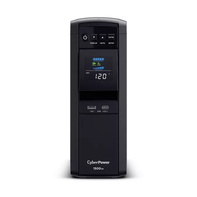 CyberPower PFC Sinewave 1500VA UPS 12-Outlets Black (CP1500PFCLCD)