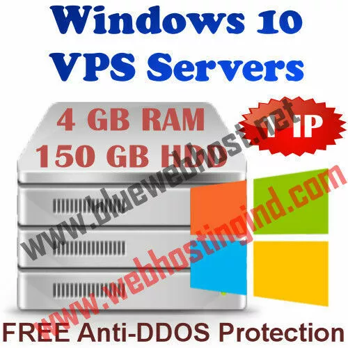 GERMANY VPS Account - WINDOWS 10 RDP SERVER / VPS SERVER 4 GB RAM + 150 GB HDD