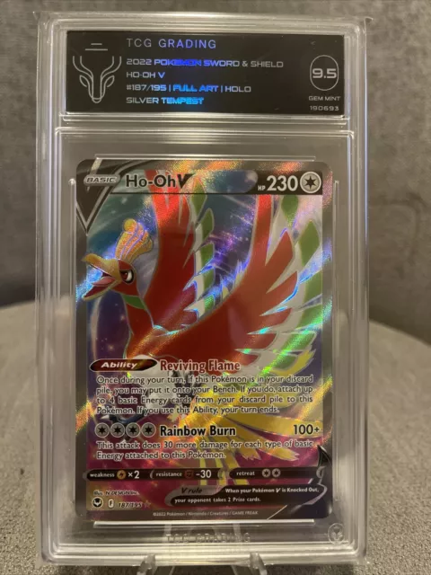 Pokemon Sword and Shield Silver Tempest 187 Full Art/HO-Oh V MINT