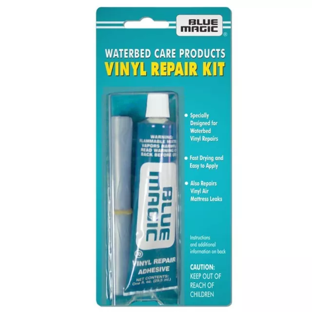 Blue Magic Waterbed/Air Mattress Vinyl Repair Kit: Fast Drying Adhesive and Patc