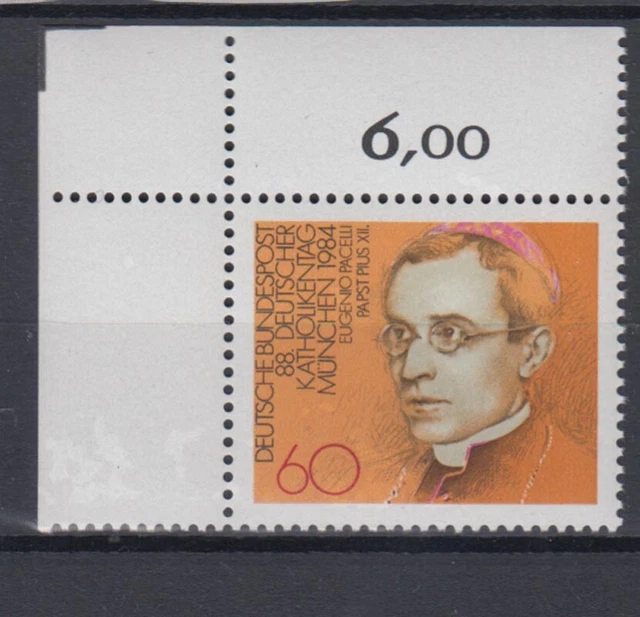 Bund 1220 Eckrand links unten Dt. Katholikentag Münschen 60 Pf postfrisch