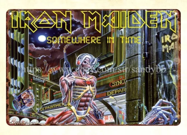 Somewhere in Time Album cover metal tin sign nostalgic indoor wall