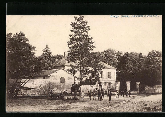CPA Brégy, La route d´Otessery 1924