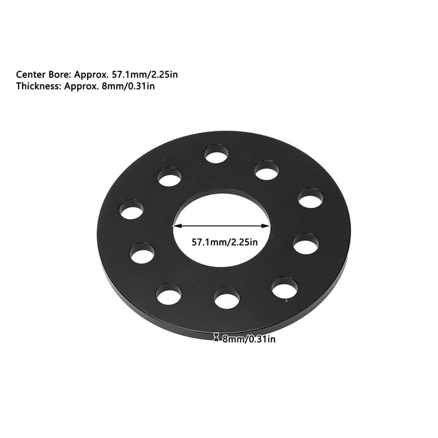 2pcs 8mm Aluminium Alloy Hub Centric Wheel Spacers Adapters With For A3 A