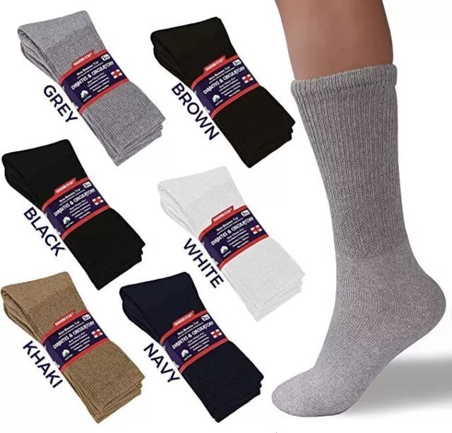 5~20 Dozens Wholesale Lots Men Women Diabetic Crew Socks Size 9-11 10-13 13-15 2