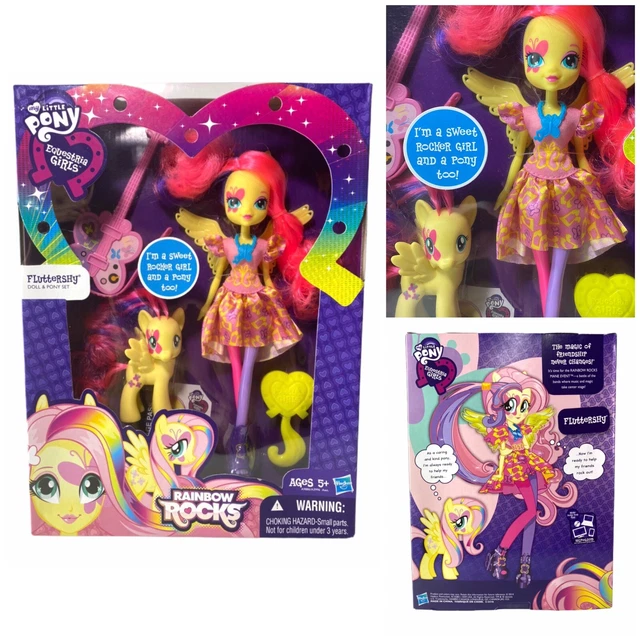 MY LITTLE PONY Equestria Girls Fluttershy Rainbow Rocks Doll and Pony ...