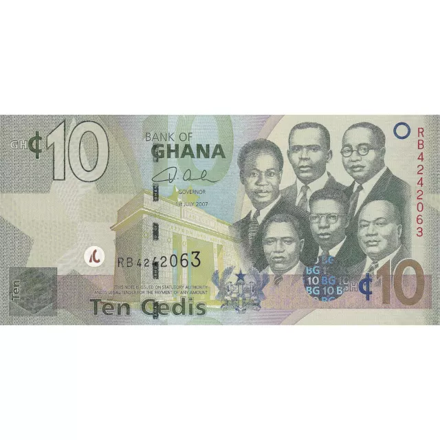 [#195816] Ghana, 10 Cedis, 2007, 2007-07-01, KM:39a, NEUF