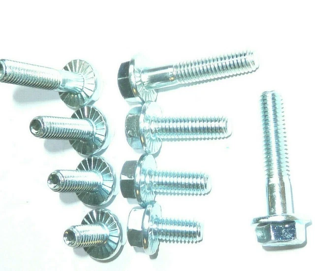 Lot De 5 Boulons Hexagonaux Bride Dentelée M10x25mm Acier Grade 10.9 - Uxcell