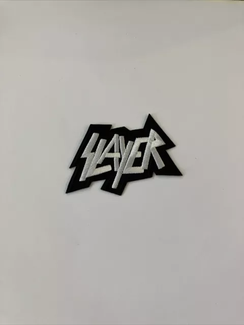 Slayer Pentagram Logo Patch Swords Thrash Metal Music Band Woven Sew On  Applique