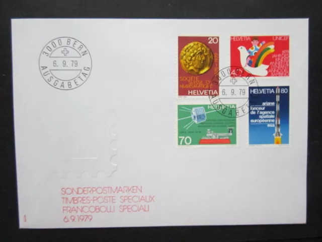 Schweiz 1979 Jahresereignisse FDC kompletter Satz (I47)