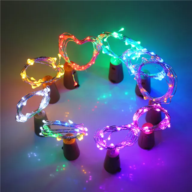 20 LED Fairy String Lights Wine Bottle Copper Cork Wire Lamp Party Decor 2020