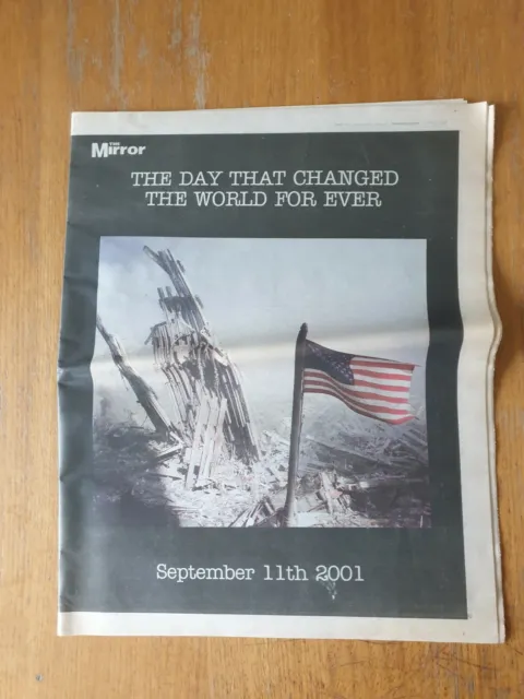 The Mirror Newspaper, 13th September 2001 - Coverage Of 9/11 Terrorist Attacks