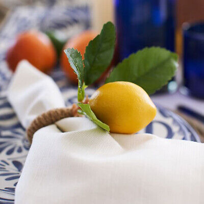 Anillo de simulación de planta de limón servilleta hebilla de comida de fruta habitación de hotel servilleta RiTM