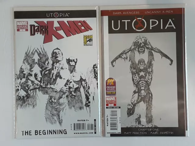 DARK AVENGERS/UNCANNY X-MEN: LOT  of 2 UTOPIA #1 SAN DIEGO COMIC-CON EXCLUSIVE!