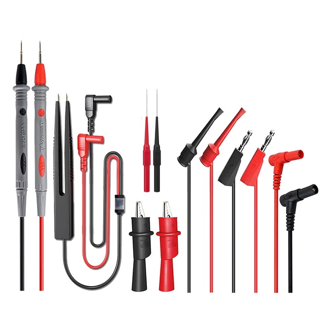 TestLeads for Multimeter with Alligator Clips,Tweezers,Insulated Piercing Needle