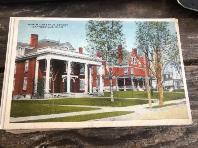 Vintage Postcard 1906 Barnesville Ohio North Chestnut Street OH