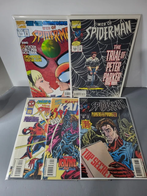 Web of Spider-Man Vol 1. (5) Comic Lot Issues 123-124-125-126-127 Marvel 1995