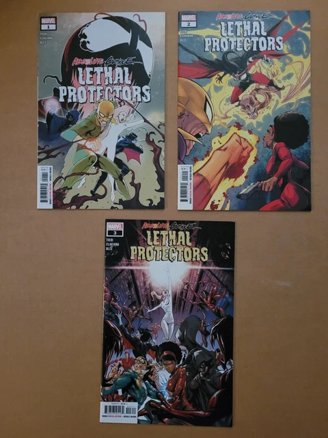 Absolute Carnage Lethal Protectors 1 2 3 Complete Set Hi-Grade Marvel Lot of 3