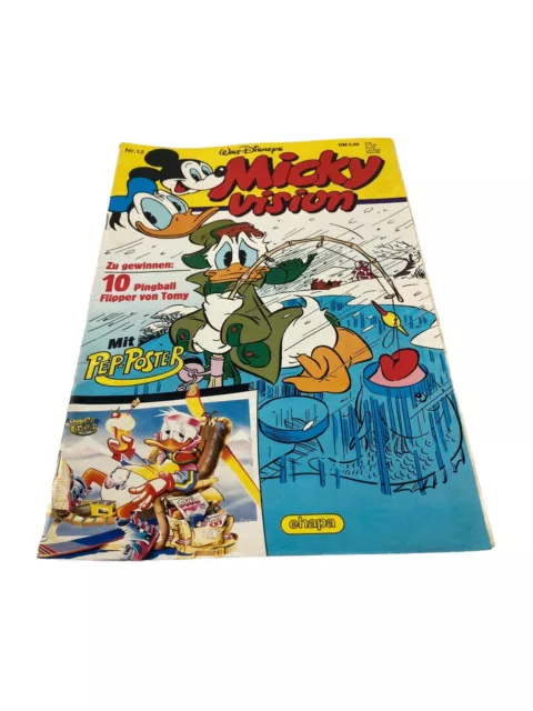 Walt Disneys Micky Vision Heft #12 + Poster ©1987 Hubba Bubba Wetten, dass…?