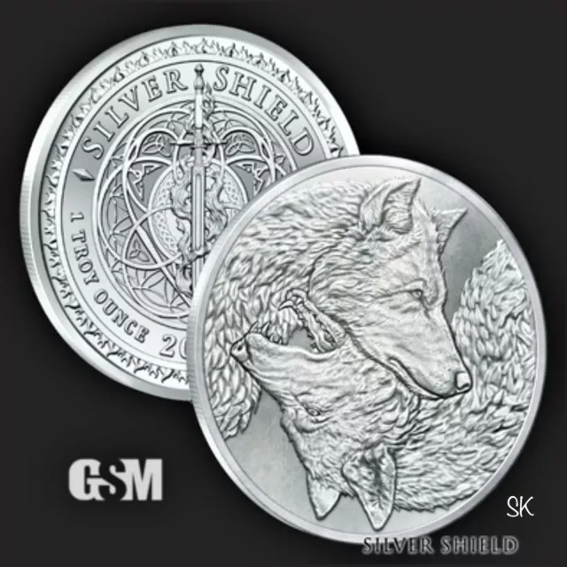 Two Wolves 1 oz Silver Round