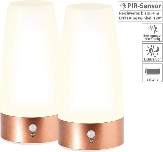 AUTO PIR MOTION Sensor Battery Operated LED Night Light ON/OFF Desk ...