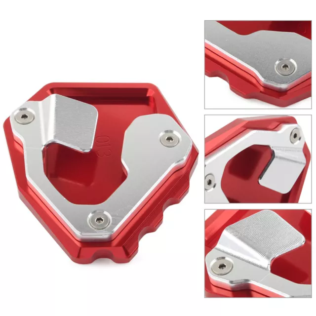 Fit Honda CRF1000L Africa Twin CNC Kickstand Side Stand Enlarger Plate Pad Red