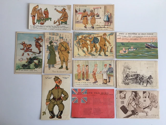 ww1 lot ancienne carte postale CPA illustré humoristique GUERRE GAVIS D'ESCURAS