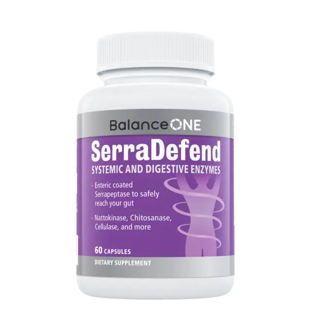 Balance ONE SerraDefend, Systemic & Digestive Enzymes, 2 Month Supply