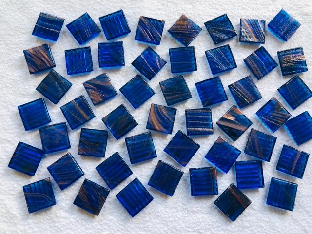 NEU*** Mosaiksteine 50 Stück 20x20 mm Glitzer Glassteine