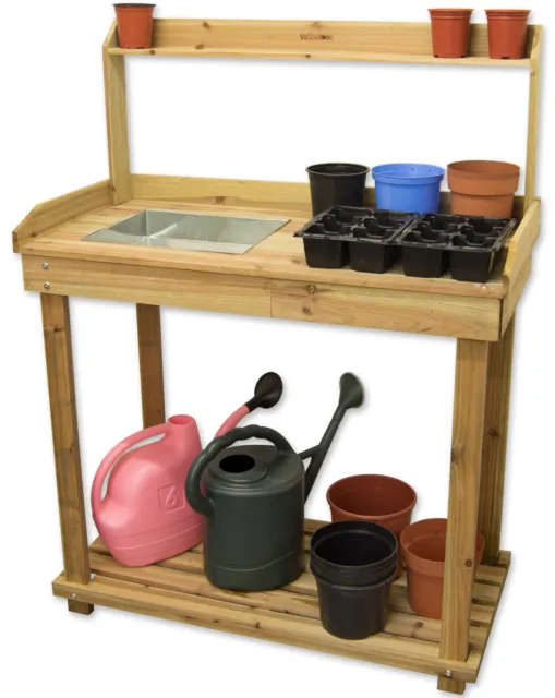 Woodside Wooden Potting/Planting Bench/Table Workshop Work DIY Station