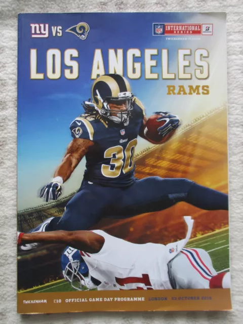 New York Giants vs Los Angeles Rams NFL London Games Programme 2016